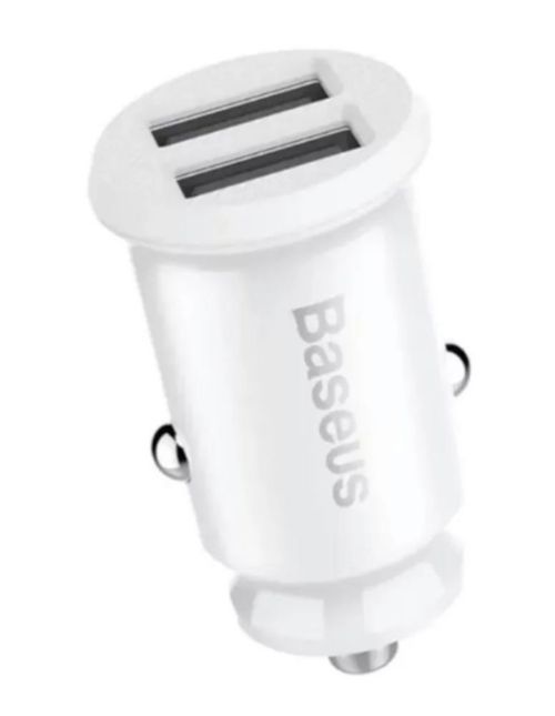 BASEUS CARGADOR PARA AUTO 3.1A blanco
