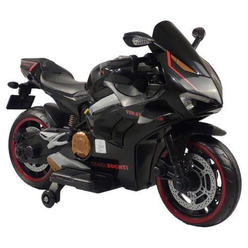 Motocicleta Montable Electrica Sonido Luz LED 12v Negro
