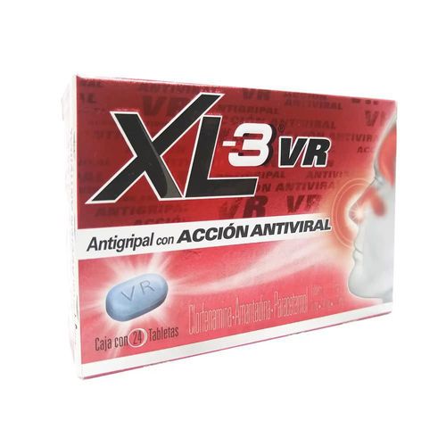 XL-3 VR AMANTADINA - CLORFENAMINA - PARACETAMOL 50/3/375 mg Tableta