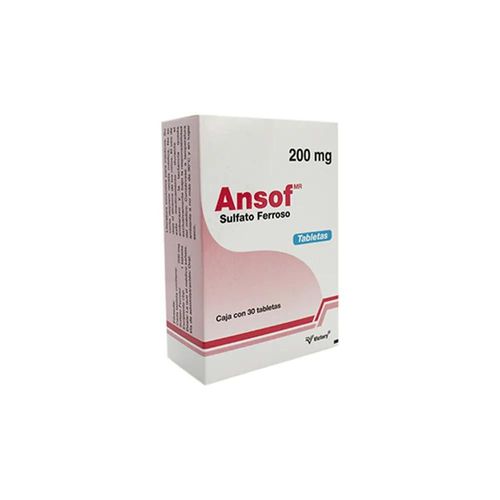 ANSOF SULFATO FERROSO 200 mg Tableta