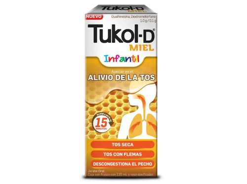 TUKOL-D INFANTIL MIEL DEXTROMETORFANO - GUAIFENESINA 0.1/1 g Jarabe