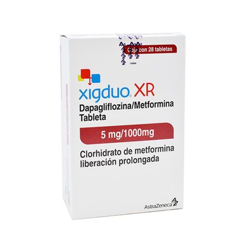 XIGDUO XR DAPAGLIFLOZINA - METFORMINA 5/1000 mg Tableta
