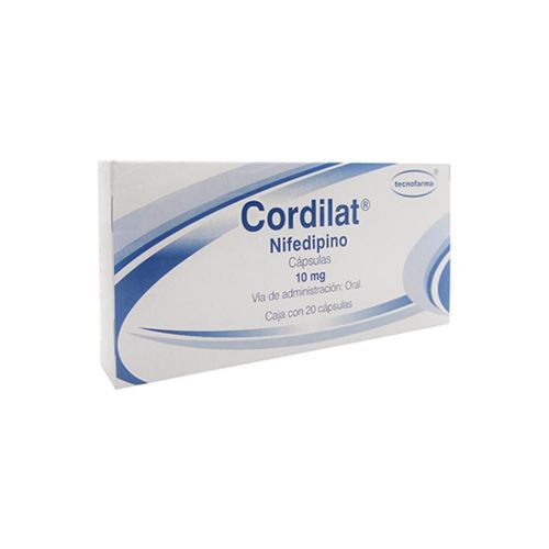 CORDILAT NIFEDIPINO 10 mg Cápsula
