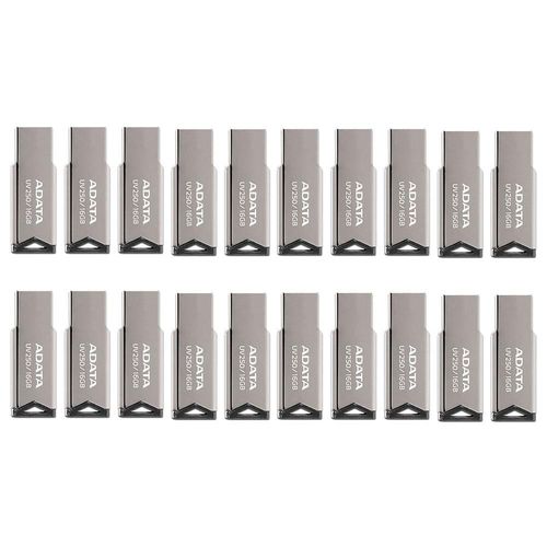 Kit de 20 Unidades Flash USB 2.0 ADATA UV250 de 16GB