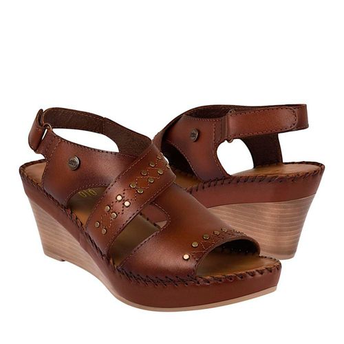SANDALIAS DAMA LOBO SOLO 2352 PIEL CAFÉ