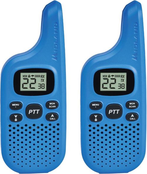 Radio bidireccional T20 Midland de 22 Canales, alcance de hasta 16 millas, 38 códigos de privacidad, alerta meteorológica de la NOAA