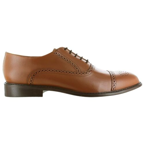 Zapato Vestir Hombre Enzo Frini 706 Ternera Miel Cuero Casual