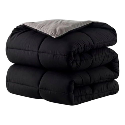 Edredón Bluelander King Hipoalergénico Acolchado Reversible Negro
