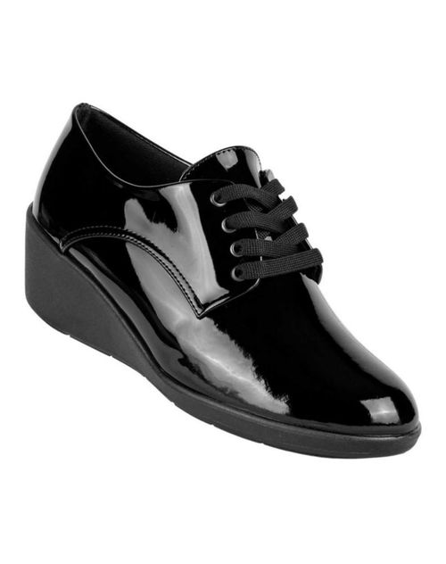 Zapato Mujer Oxford Vestir Cuña Negro Stfashion 20304002