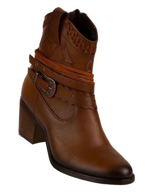 Botín Mujer Casual Tacón Café Maquech 12703903