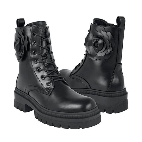 Botín Mujer Casual Tacon Negro Capa De Ozono 06004102