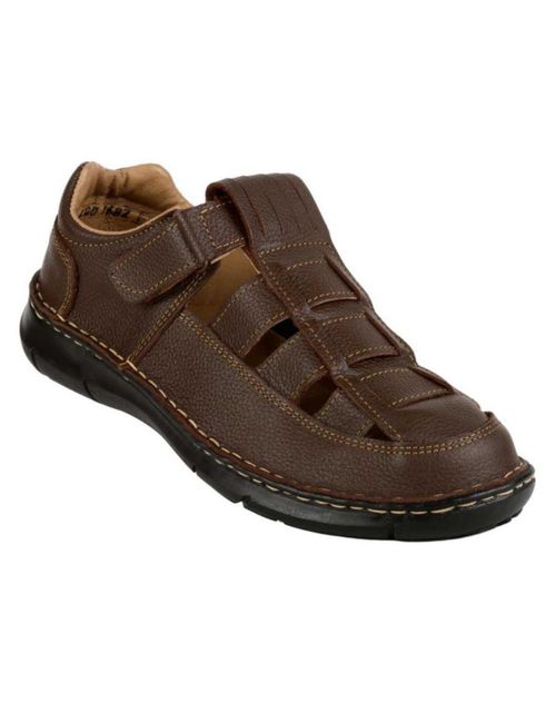 Sandalia Hombre Casual Café Piel Riveello 13404001