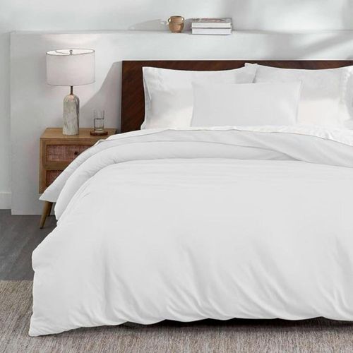 Bluelander Funda Duvet Individual 173x228 cm, Microfibra, Blanco Lisa