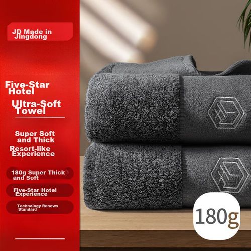 Toalla de baño 40x78cm 2pzas gris JINGZAO