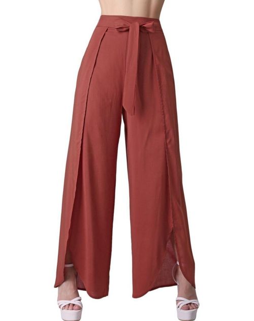 Pantalón Mujer Moda Recto Shedron Stfashion 72904646 Café