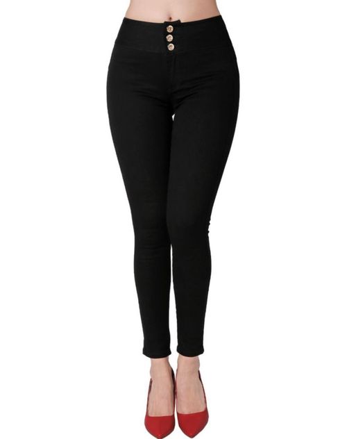 Jeans Mujer Moda Skinny Negro Fergino 52904621