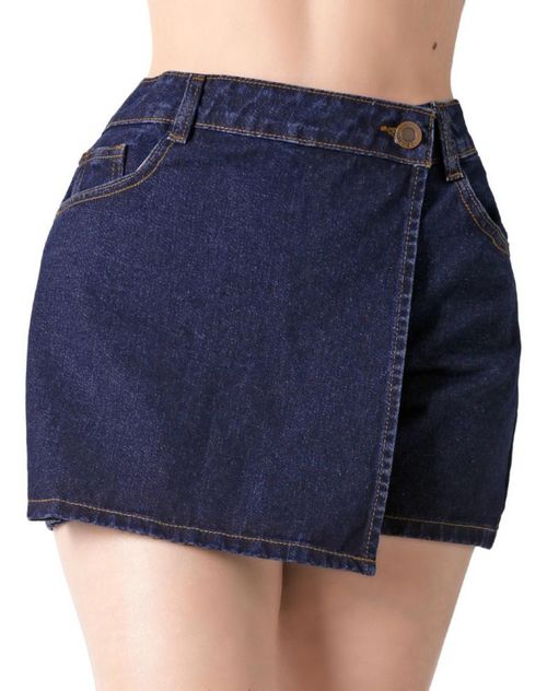 Falda Short Mujer Moda Skinny Azul Stfashion 63105003