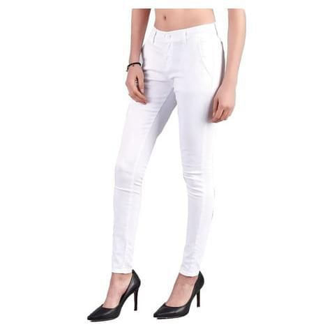 Pantalon Oggi Jeans Gabardina Para Dama Chinos Skinny Blanco