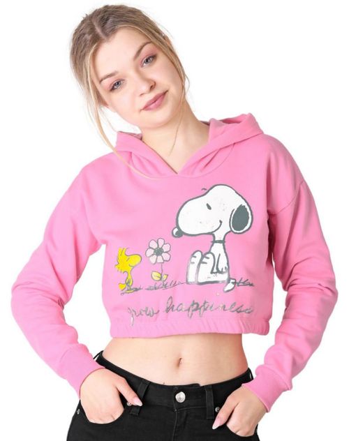 Sudadera Mujer Moda Con Capucha Rosa Peanuts 58204868