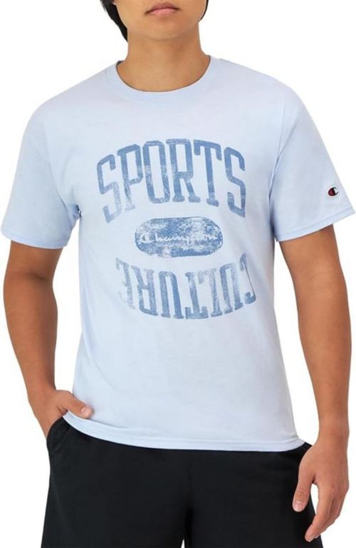 Playera Champion Classic Graphic Tee para Hombre. GT23H-586QWBAXMH Azul cielo