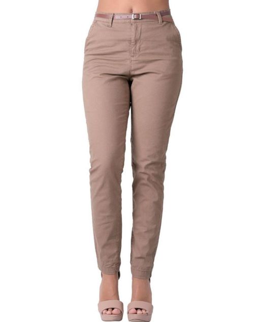 Pantalón Mujer Casual Skinny Beige Stfashion 53705005