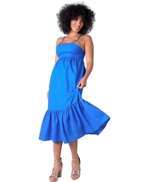 Vestido Mujer Casual Azul Stfashion 64104823