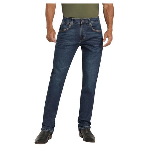 Jeans Vaqueros Hombre Wrangler Slim Straight 01 Azul