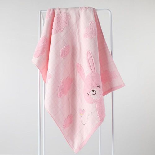 Toalla de baño doble capa con dibujo 120x60cm Rosa