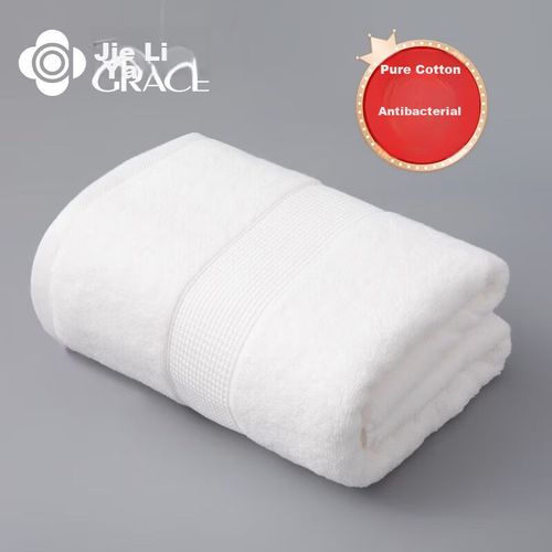 Toalla de baño de algodón puro 140x70cm Blanco GRACE