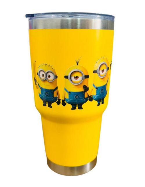 Termo de acero inoxidable Macarena color Amarillo Minions 30 onzas