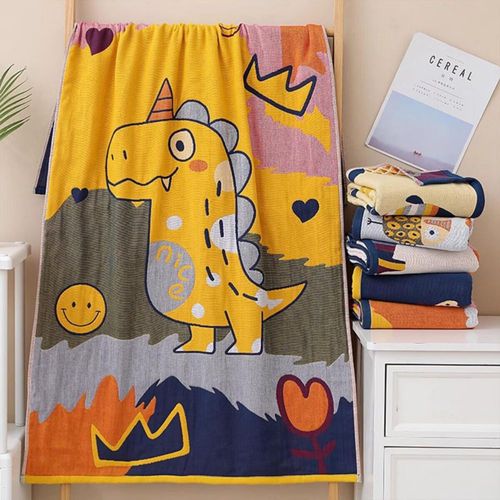 Toalla de baño para niños dinosaurio 80x160cm