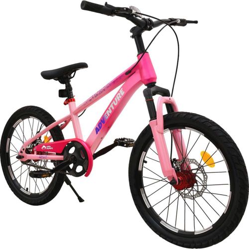 Bicicleta Infantil Niños Rodada 20 Cuadro Acero Frenos Disco Rosa Little Monkey