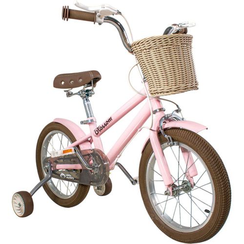 Bicicleta Infantil Niña Rodada 16 Rosa Ruedas Entrenamiento Little Monkey