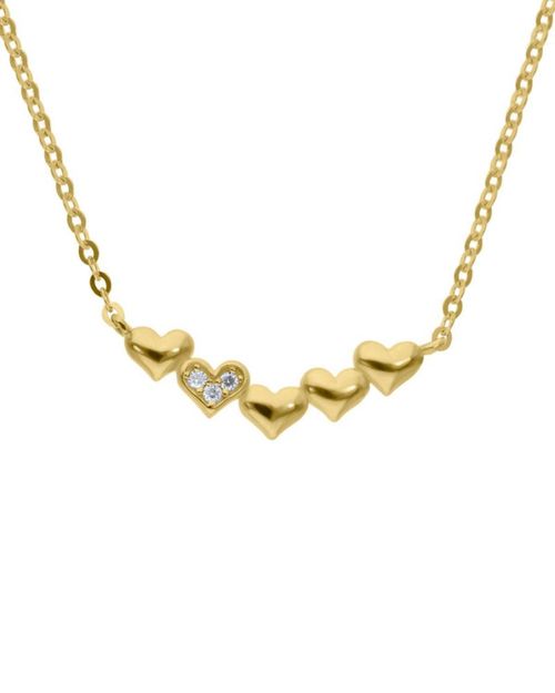 GARGANTILLA DE HERRADURA ORO AMARILLO 14K CON ZIRCONIA