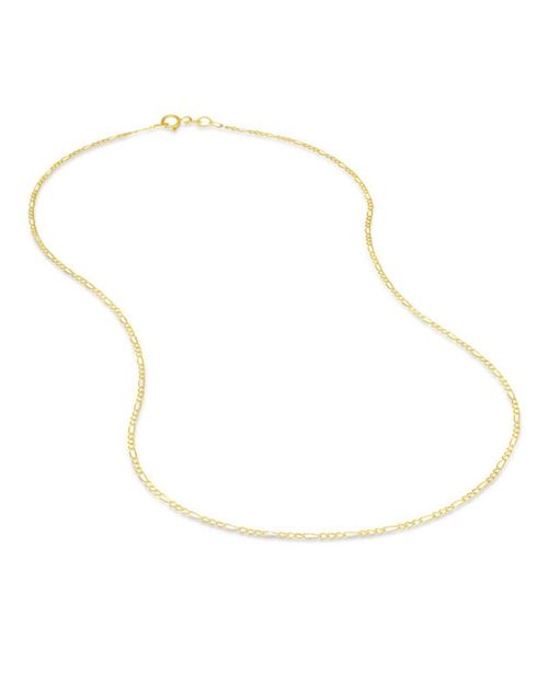 CADENA DE ORO AMARILLO 14K 3X1 (55CM - 1.5MM APROX.)