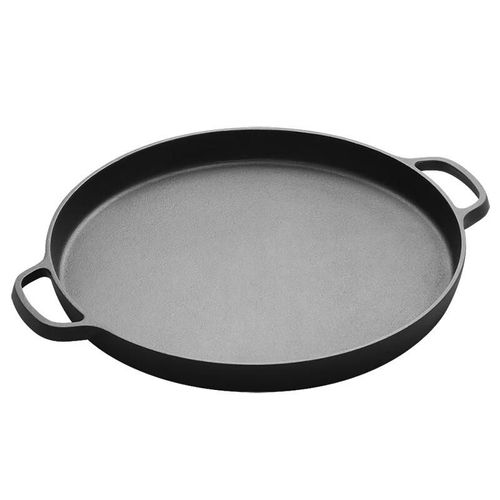 Sartén plano de hierro fundido con agarraderas 32 cm