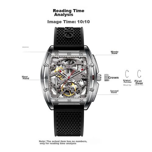 Reloj CIGA Design Serie X automático con correa de silicona negra