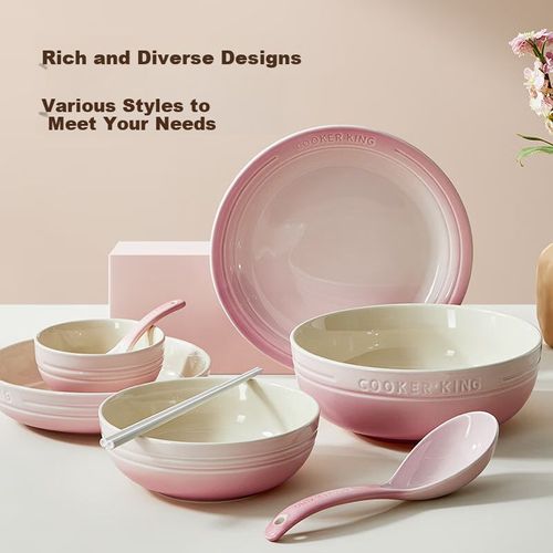 Juego de vajilla COOKER KING 12pzas Rosa