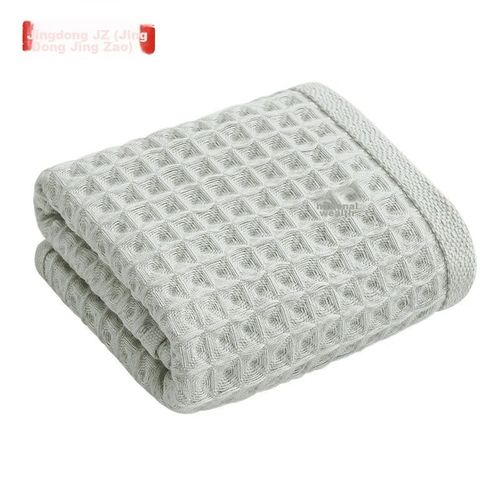 Toalla de baño de algodón waffle 34x75cm gris