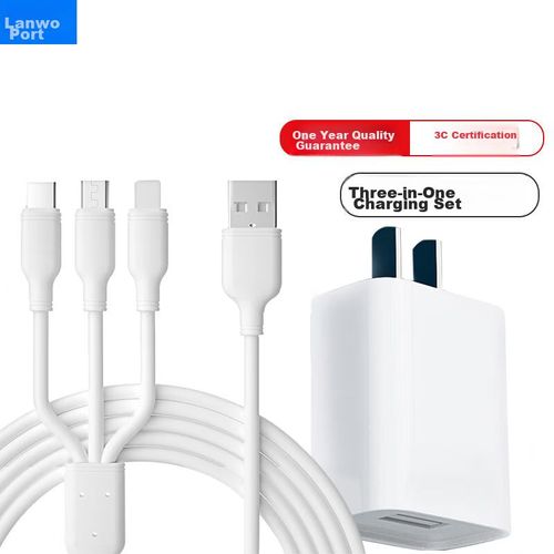 Cargador LENVOG 10W 3 en 1 Blanco