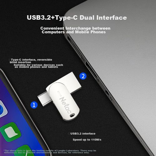 Memoria USB Netac U785C 64GB Tipo-C