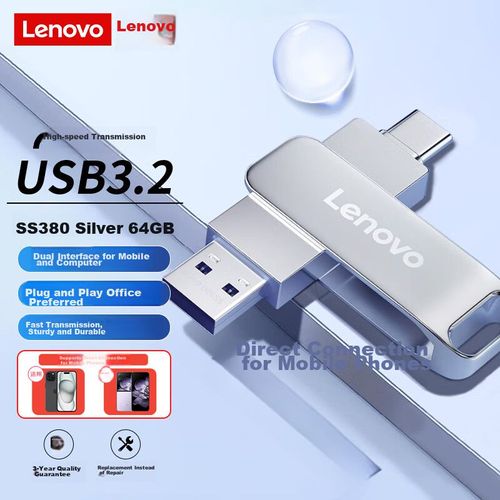 Memoria USB SS380 64GB Tipo-C Plata