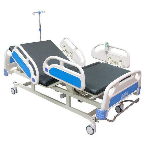 Cama Hospital Electrica Ajustable 2 Posiciones y Colchon 260Kg Lujo Base Panel Barandal Hospitalaria