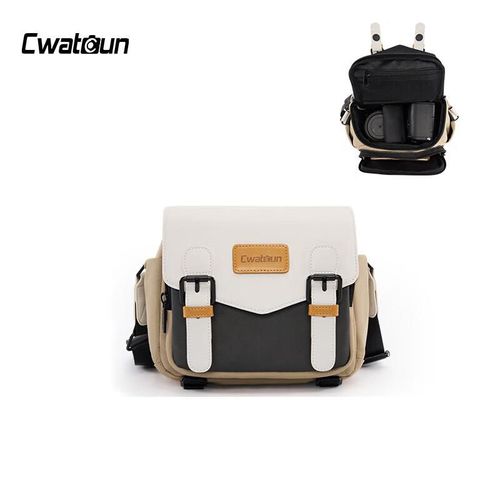 Bolso Cruzado para Cámara CWATCUN Tamaño Mediano Blanco