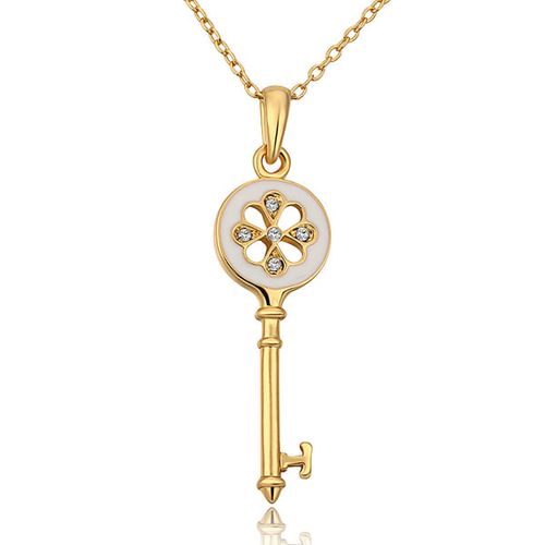 Dije con cadena Ocean Heart, Baño oro amarillo, 18K, ACM5-14-10