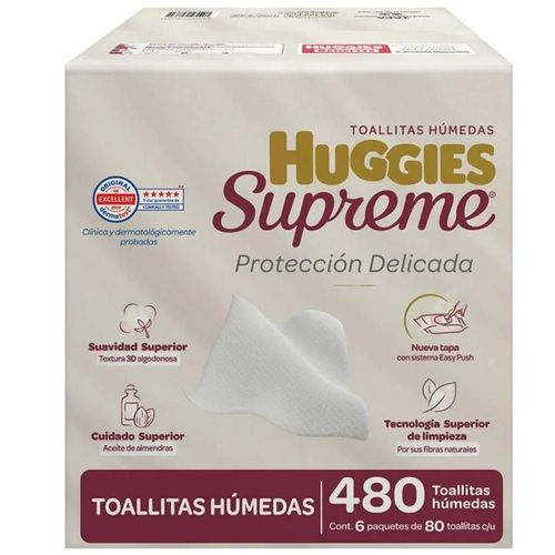 Huggies Supreme Toallitas Humedas Para Bebé 480 Piezas