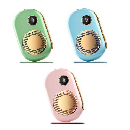 Ventilador portátil de escritorio USB pequeño con control de velocidad variable de 100 niveles para colgar en el cuello