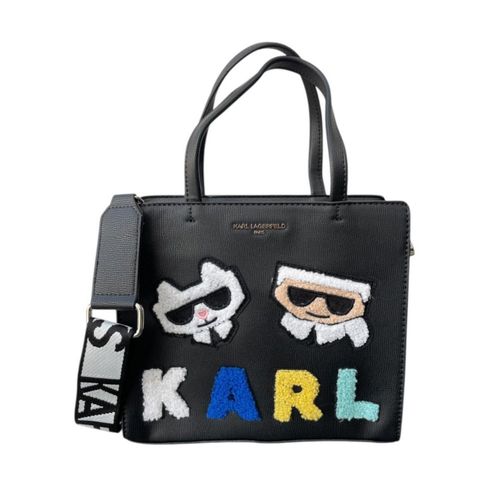 Bolsa Mini Tote Karl Lagefeld knitt Blue