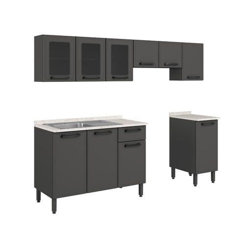 Cocina Nápoles Gris 2.40M