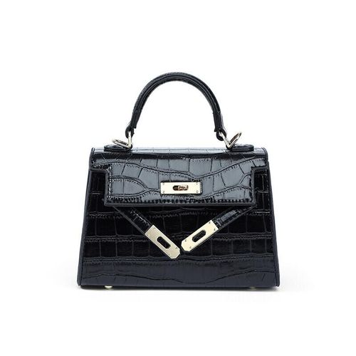 Bolso Viney de Piel de Vaca Negro para mujer